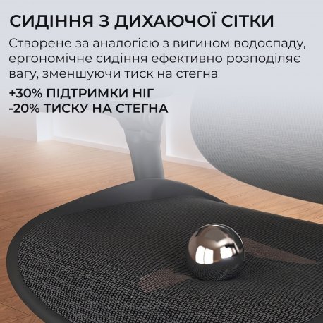 Офісне крісло Sihoo C300 Lite V2 Black (C300-LITE-V2-B101)