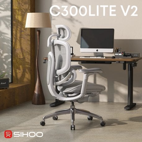 Офисное кресло Sihoo C300 Lite V2 Black (C300-LITE-V2-B101)