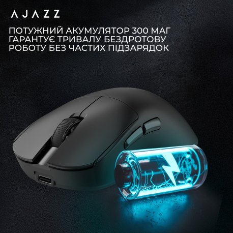 Бездротова миша Ajazz x Nacodex NJ08 MC Black (NJ08-MC-B)
