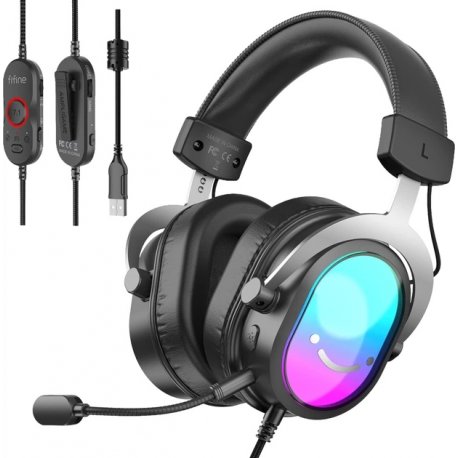 Наушники Fifine H16 7.1 RGB Black (H16)