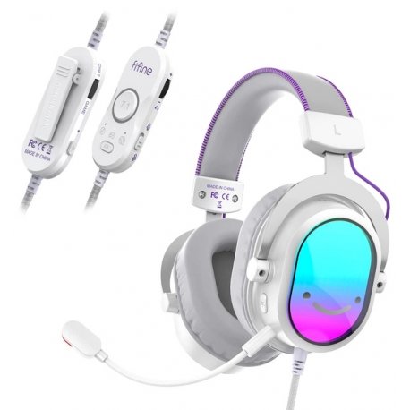 Навушники Fifine H16 7.1 RGB White (H16W)