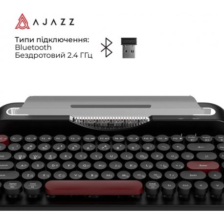 Клавіатура бездротова Ajazz AF82 Grey/White (AF82-GWO)