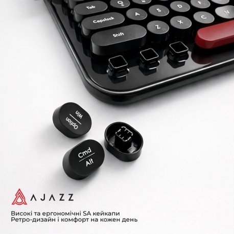 Клавіатура бездротова Ajazz AF82 Grey/White (AF82-GWO)