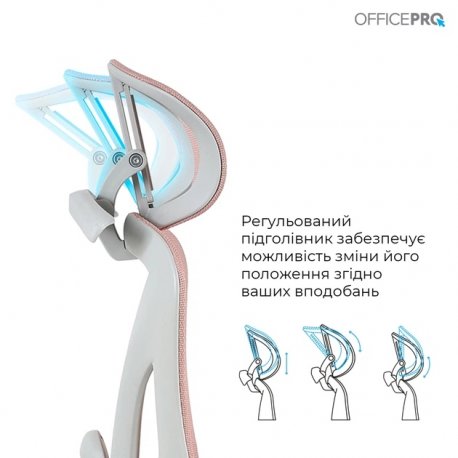 Офисное кресло OfficePro Elite OC950GLP Gray/Light Pink (OC950GLP)