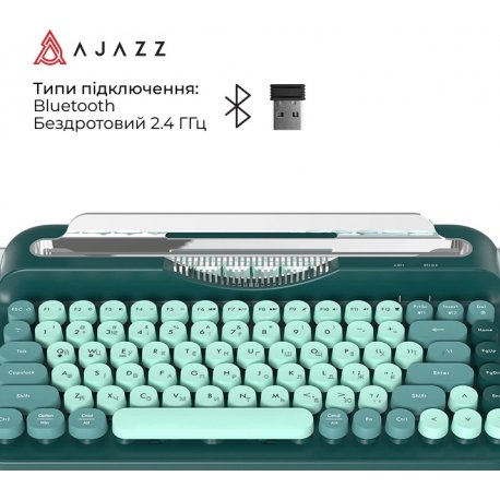Клавіатура бездротова Ajazz AF84 Wireless/Bluetooth Black (AF84-B)