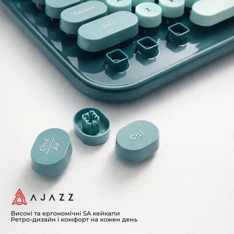 Клавіатура бездротова Ajazz AF84 Wireless/Bluetooth Black (AF84-B)