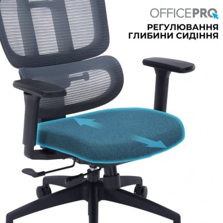 Офісне крісло OfficePro Skyline Black/Dark Gray (OC580-B-DG-DG)