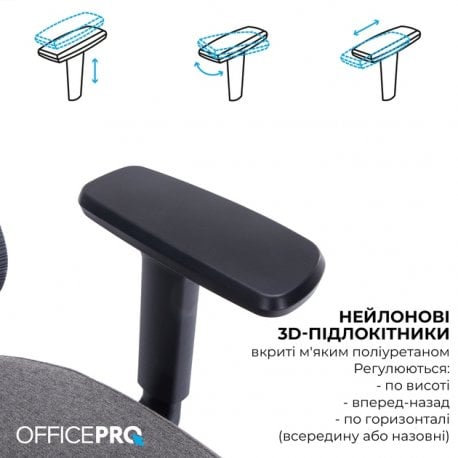 Офісне крісло OfficePro Skyline Black/Dark Gray (OC580-B-DG-DG)