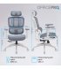 Офісне крісло OfficePro Skyline White/Dark Gray (OC680-W-DG-DG)