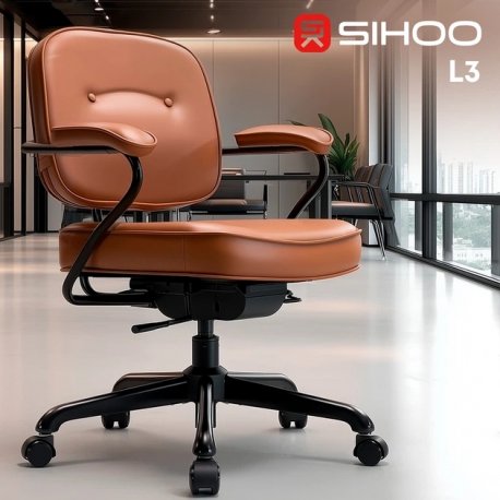 Офісне крісло Sihoo L3 PVC Brown (L3D-M101)