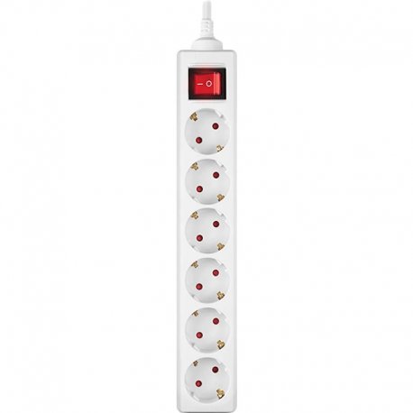 Сетевой фильтр REAL-EL RS-6 Protect M 3м White (EL122300033)