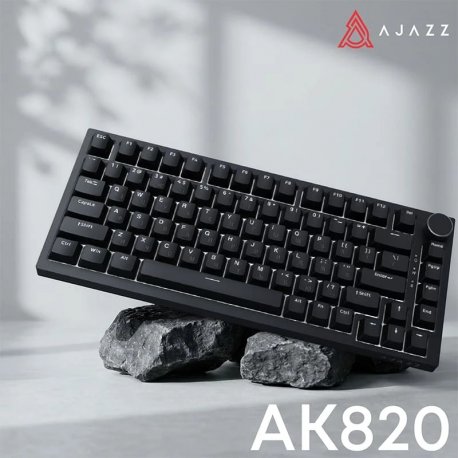 Клавіатура Ajazz AK820 Red Switch USB-C Black (AK820-R-B)