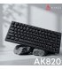 Клавіатура Ajazz AK820 Red Switch USB-C Black (AK820-R-B)