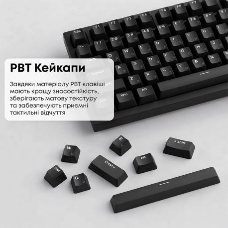 Клавіатура Ajazz AK820 Red Switch USB-C Black (AK820-R-B)