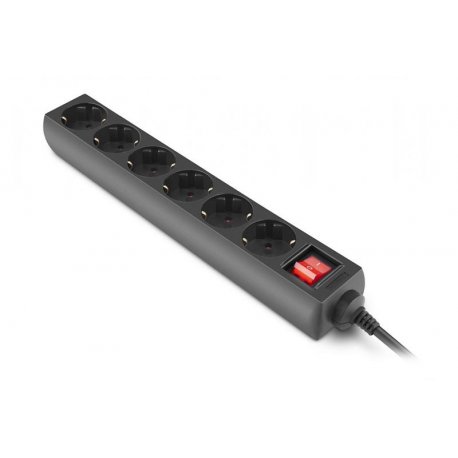Сетевой фильтр REAL-EL RS-6 Protect M 3м Black (EL122300034)