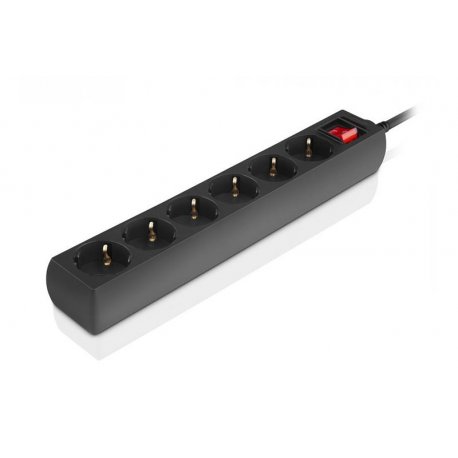 Сетевой фильтр REAL-EL RS-6 Protect M 3м Black (EL122300034)