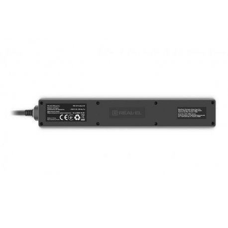Сетевой фильтр REAL-EL RS-6 Protect M 3м Black (EL122300034)