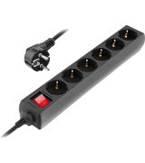 Сетевой фильтр REAL-EL RS-6 Protect M 3м Black (EL122300034)