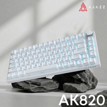 КлавиатураAjazz AK820 Red Switch White USB-C (AK820-R-W)