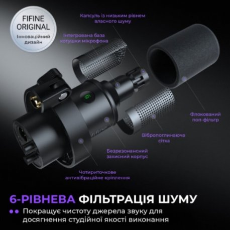 Микрофон Fifine K688CT USB/XLR Black (K688CT)