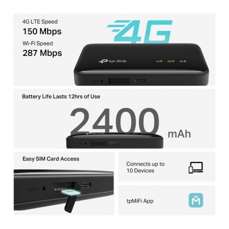 Мобильный маршрутизатор LTE TP-LINK M7005 Black (M7005)