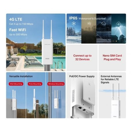 Маршрутизатор (роутер) Mercusys MB118-4G LTE White (MB118-4G)