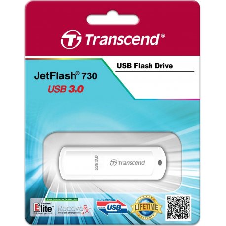 Флеш накопичувач USB Transcend JetFlash 730 64GB White (TS64GJF730)