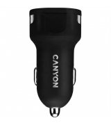 Автомобильное зарядное устройство Canyon C-04 Black (CNE-CCA04B)