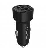 Автомобильное зарядное устройство Canyon OnDrive 24 2xUSB Black (CNE-CCABR2AA)