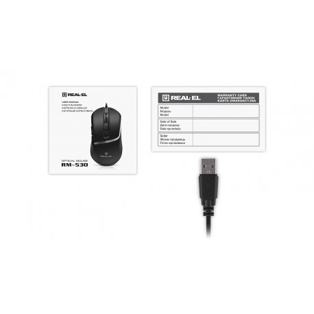 Мышь REAL-EL RM-530 Black (EL123200053)