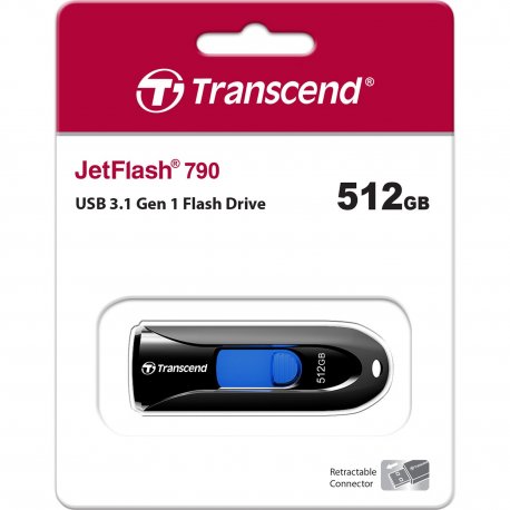 Флеш накопитель USB Transcend JetFlash 790 512GB Black (TS512GJF790K)