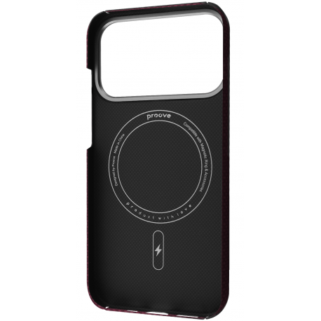 Чехол Proove Carbon Slim MagSafe для IPhone 17 Pro Max Cherry Red (PCCSIP18P034)