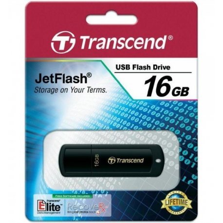 Флеш накопичувач USB Transcend JetFlash 350 16GB Black (TS16GJF350)