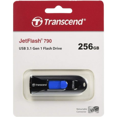 Флеш накопитель USB Transcend JetFlash 790 256GB Black (TS256GJF790K)