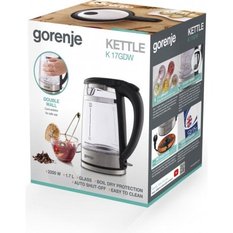 Электрочайник Gorenje Black (K17GDW)