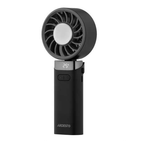 Вентилятор ручний портативний Ardesto OneBreeze Black/ Silver (FN-HM96B)