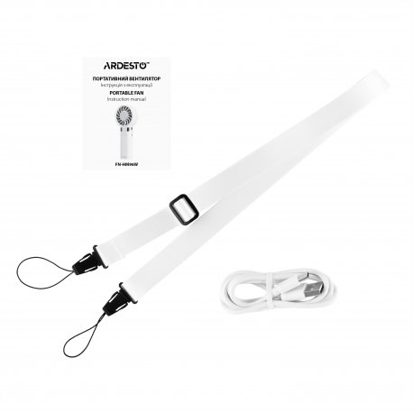 Вентилятор ручний портативний Ardesto OneBreeze White (FN-HM96W)