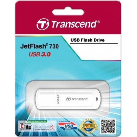 Флеш накопичувач USB Transcend JetFlash 730 128GB White (TS128GJF730)
