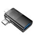 Адаптер перехідник Hoco UA36E 2в1 Lightning/ Type-C to USB Black