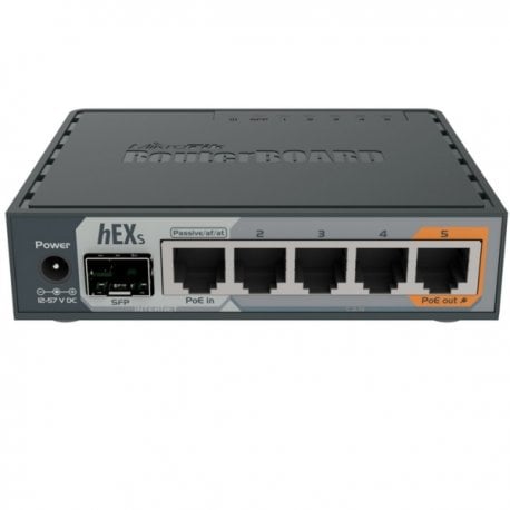 Маршрутизатор Mikrotik hEX S Black (RB760IGS)