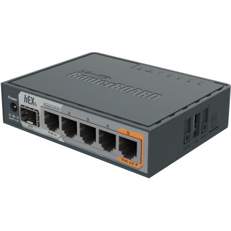Маршрутизатор Mikrotik hEX S Black (RB760IGS)