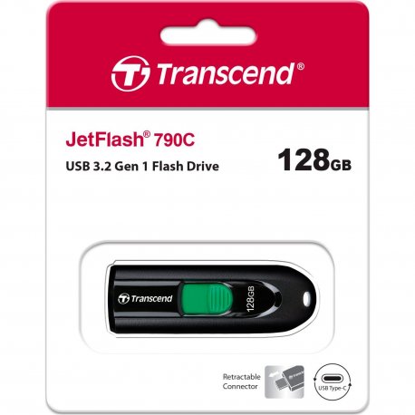 Флеш накопитель USB Transcend JetFlash 790 128GB Black (TS128GJF790C)