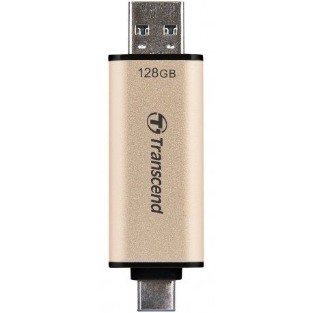 Флеш накопичувач USB Transcend JetFlash 930 128GB Gold-Black USB 3.2/Type-C (TS128GJF930C)