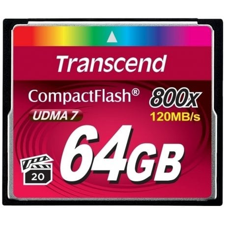 Карта памяти Transcend CompactFlash 64GB 800x (TS64GCF800)
