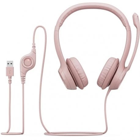 Наушники Logitech H390 Corded USB Stereo Headset Rose (L981-001281)