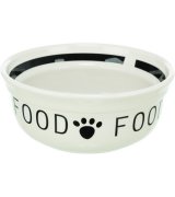 Миска Trixie Food керамічна для собак 1,6 л діаметр 20 см white and black (24415)
