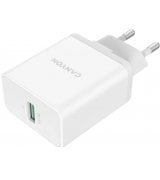Сетевое зарядное устройство Canyon USB-A QC 3.0 White (CNE-CHA24W)