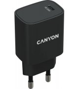Сетевое зарядное устройство Canyon H-20-02 USB PD Type-C Black (CNE-CHA20B02)