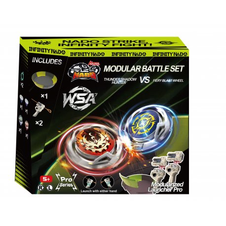 Набір дзиги Infinity Nado VII Pro Series Modular Battle Set Thunder Shadow Hunter vs Fiery Blast (EU664181)
