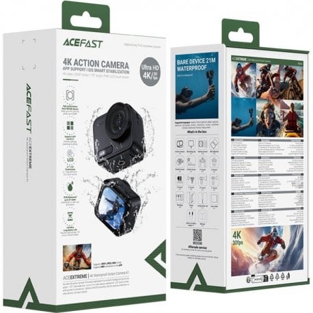 Экшн-камера Acefast X1 4K Waterproof Action Black (6974316285816)
